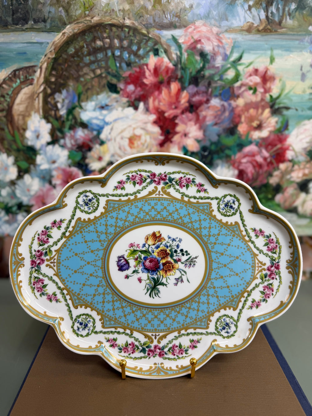 Blue Andrea by Sadek Quatrefoil Plate