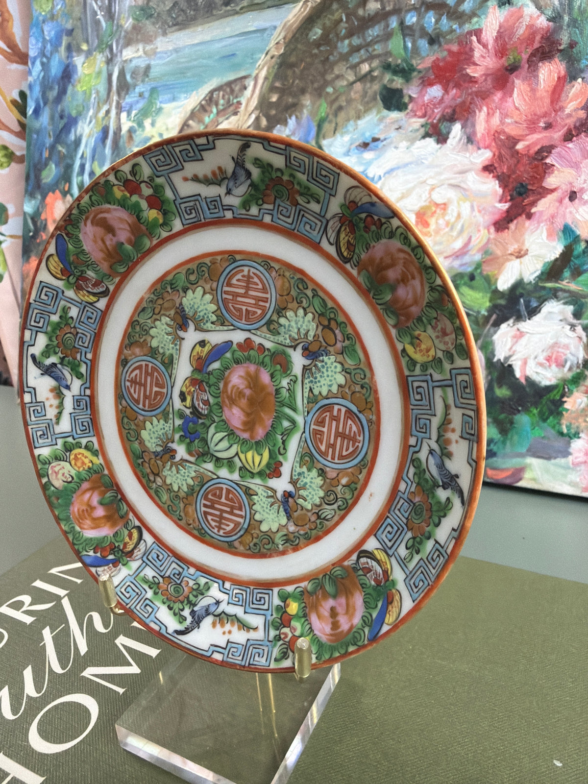 5.25 inch Antique Rose Canton Saucer