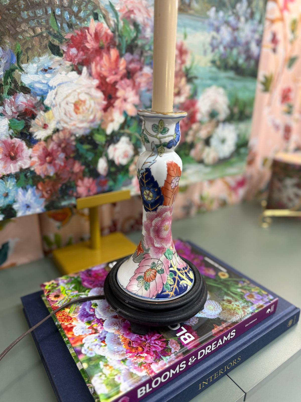 Tobacco Leaf Candlestick Lamp