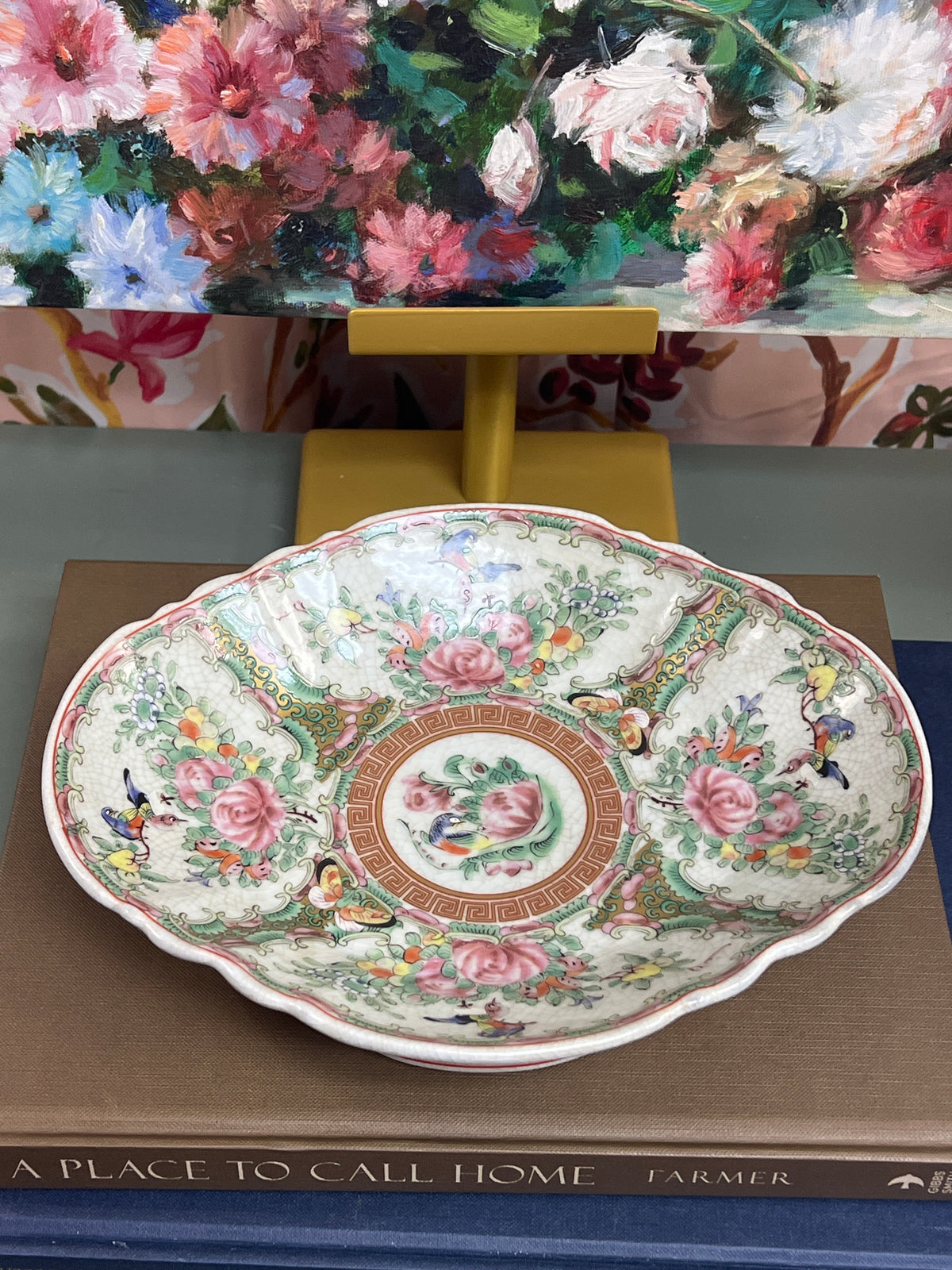 New Rose Canton Pedestal Dish