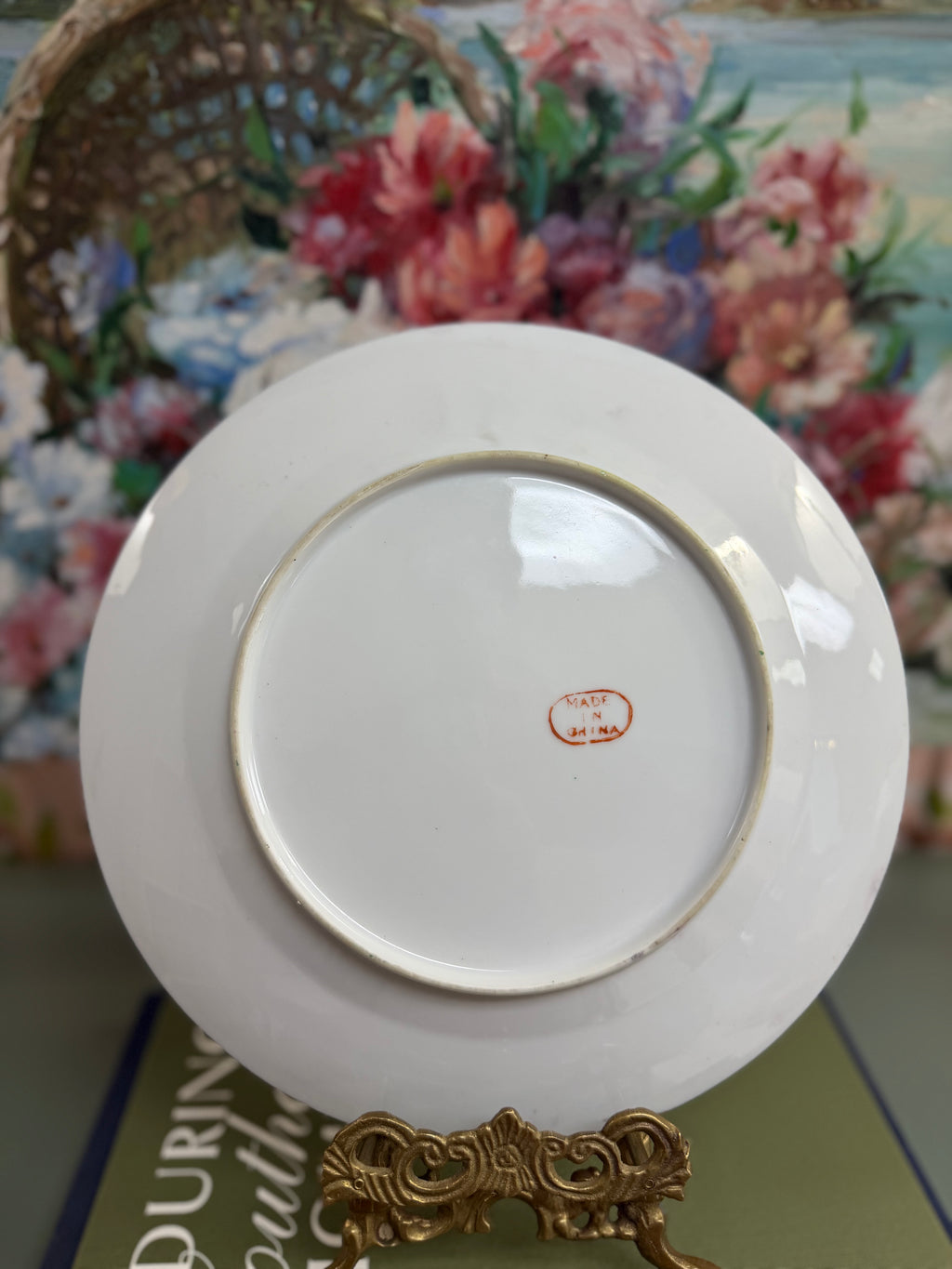 Vintage 10” Rose Medallion Dinner Plate