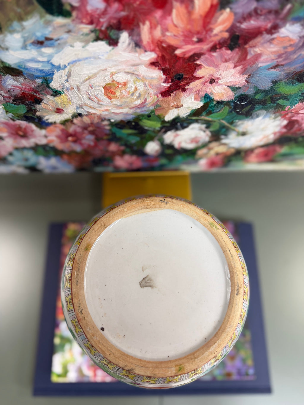 Vintage White Butterfly Vase