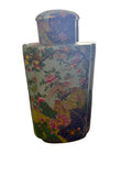 Turquoise Tobacco Leaf Lidded Jar