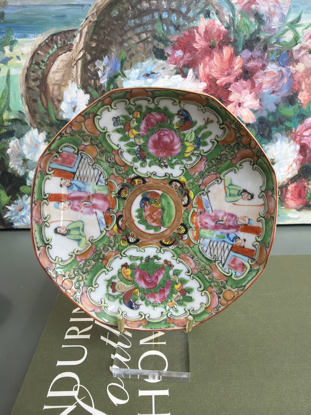 5.75” Octagonal Soft Edged Rose Medallion Plate