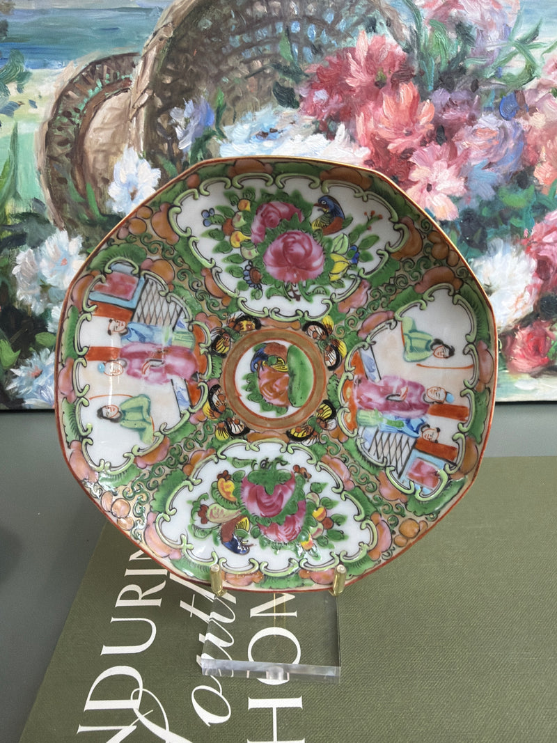 5.75” Octagonal Soft Edged Rose Medallion Plate