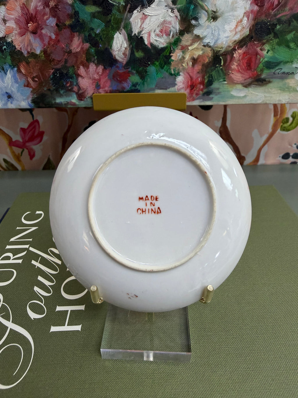 Vintage 4.5” Rose Medallion Saucer