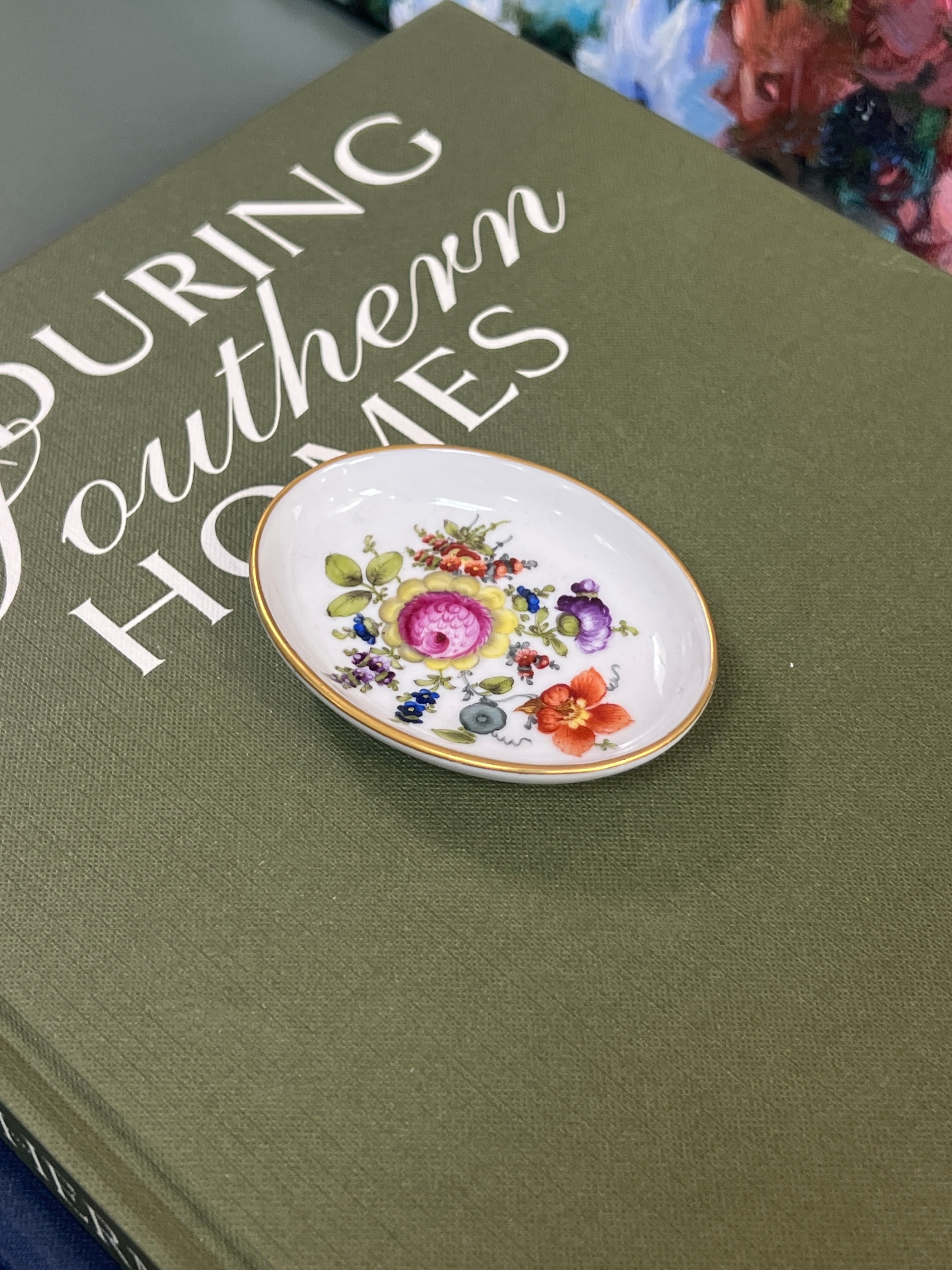 Mini Pink Floral Herend Dish