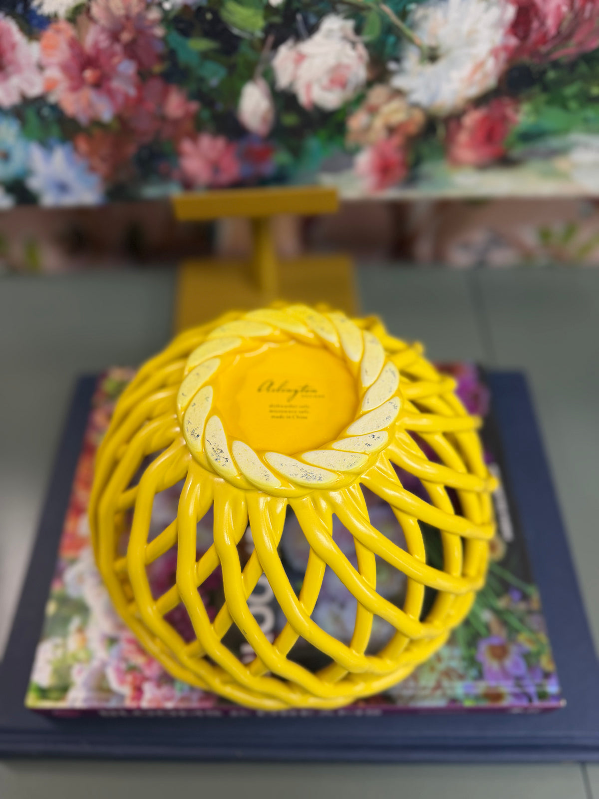 Yellow Lattice Bowl