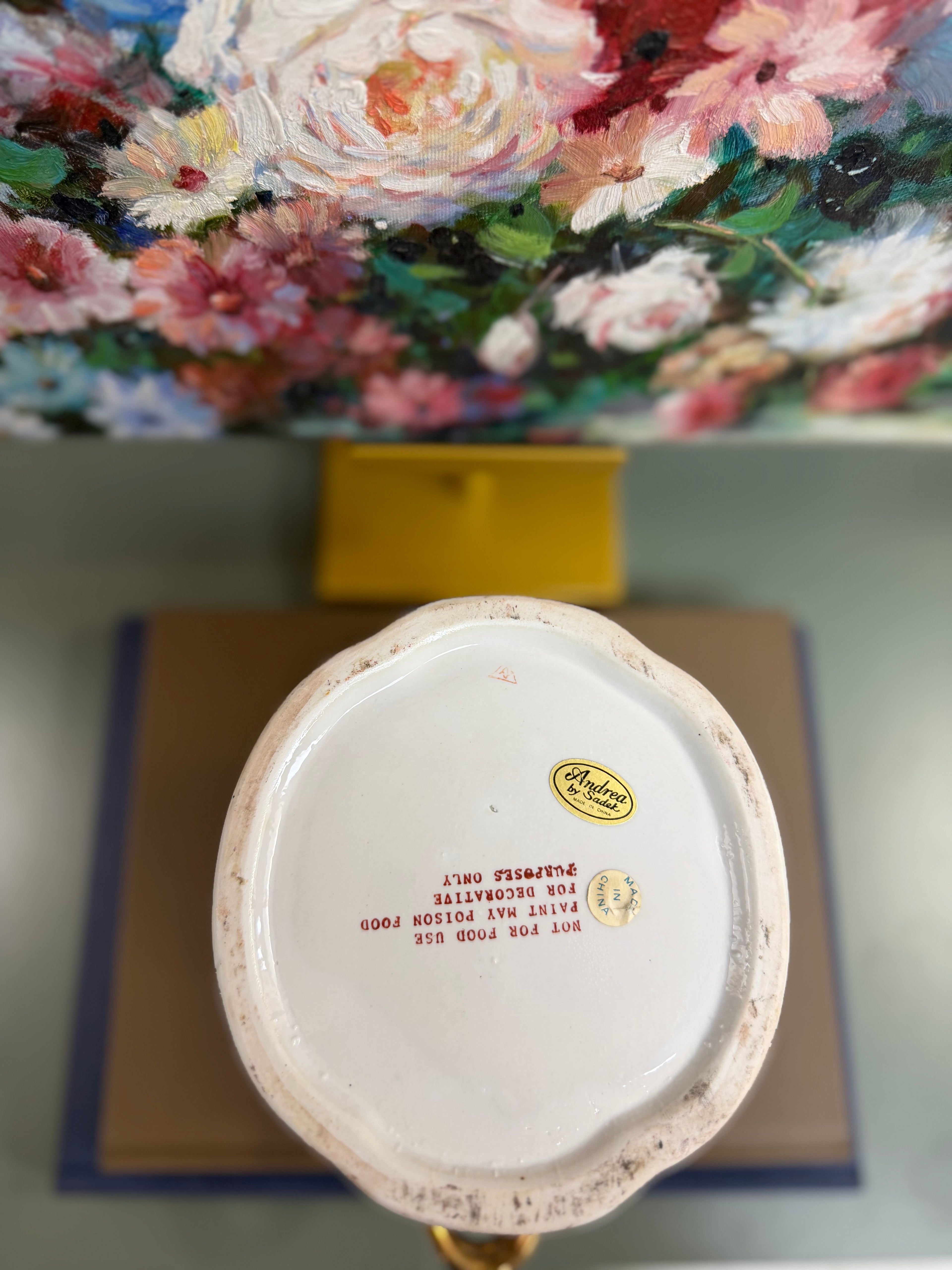 Pink Hunt Scene Cache Pot