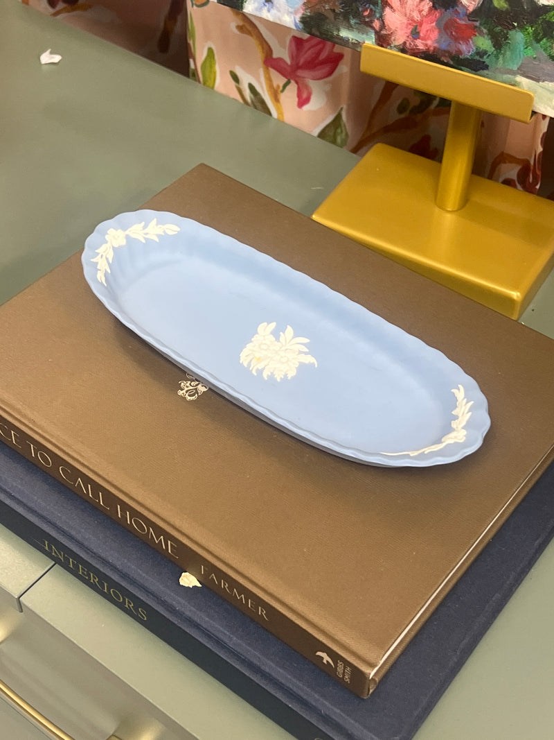 Blue Floral Wedgewood Tray
