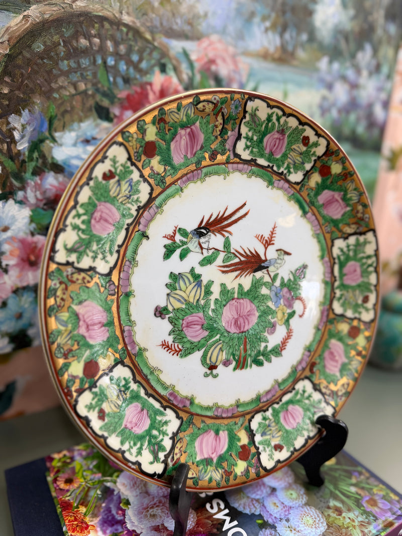 Vintage 12” Rose Canton Plate