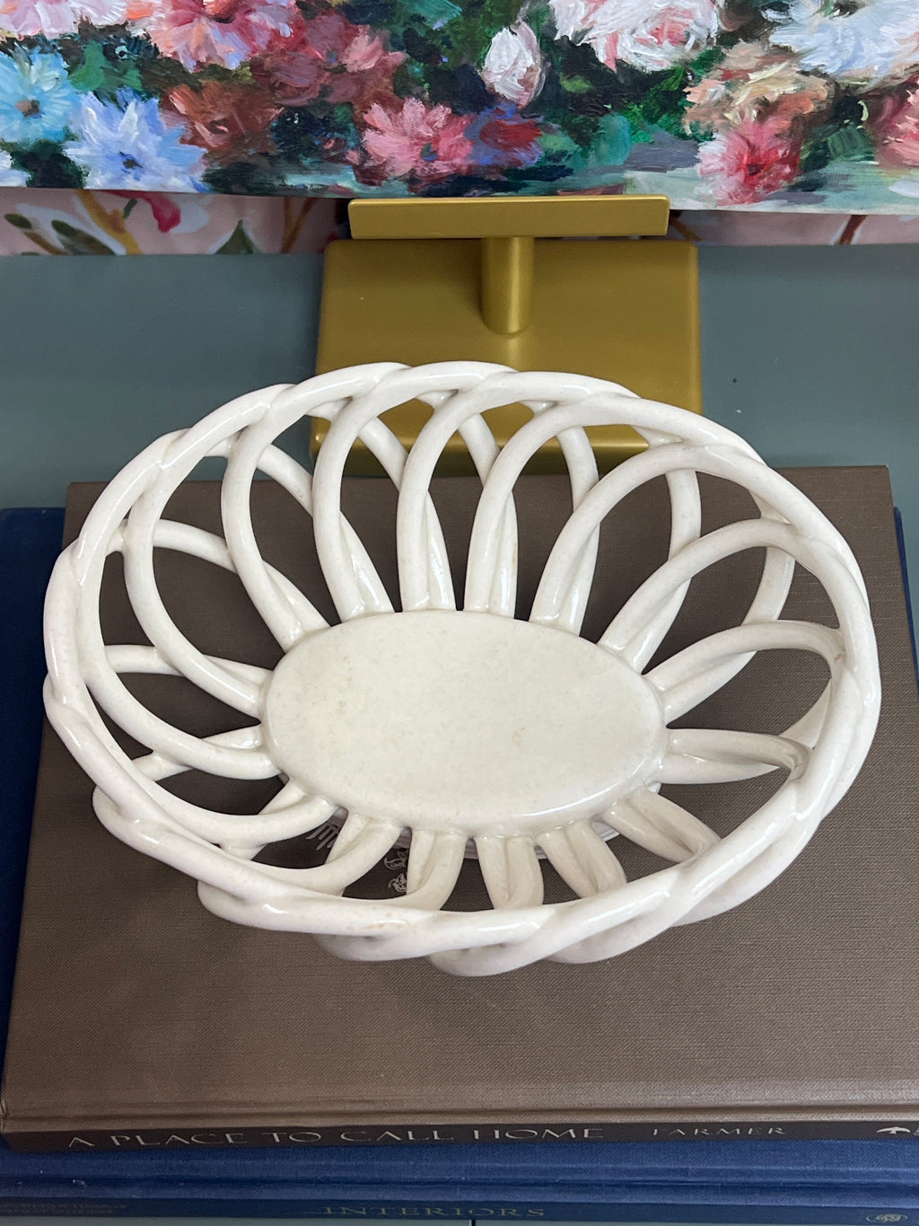 Cream Lattice Bowl