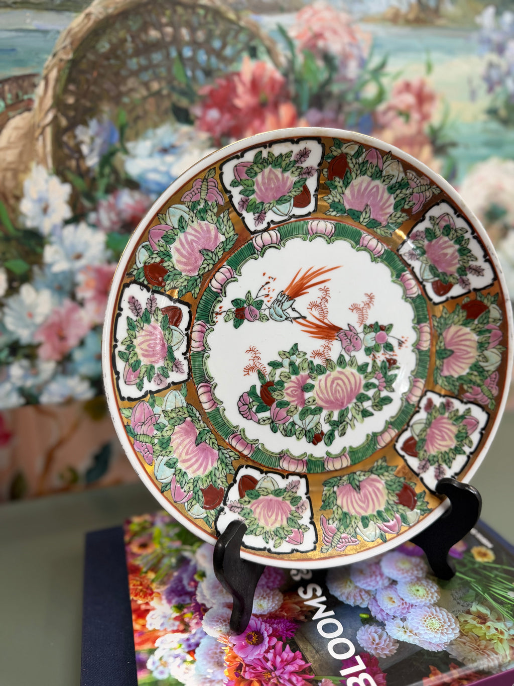 Vintage 10” Rose Canton Plate