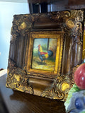 Rooster Oil on Board Painting