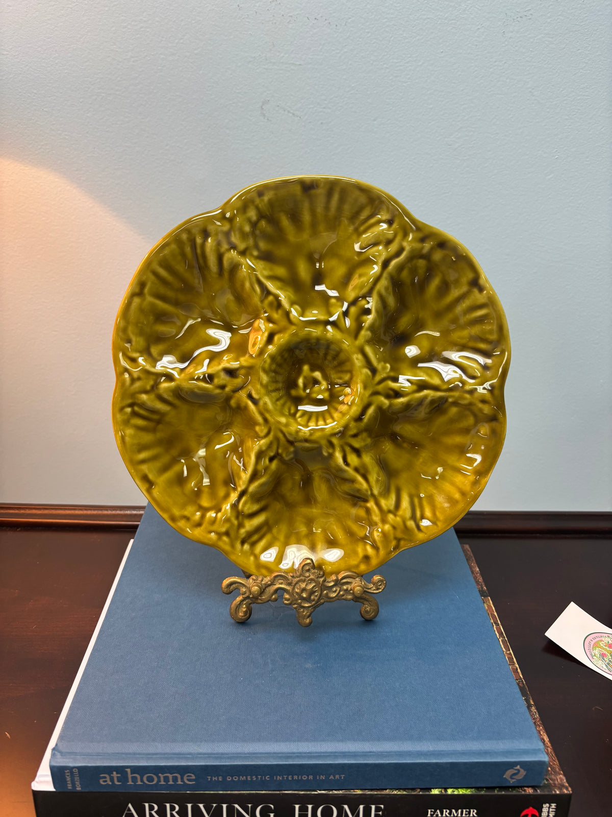Green French Oyster Plate