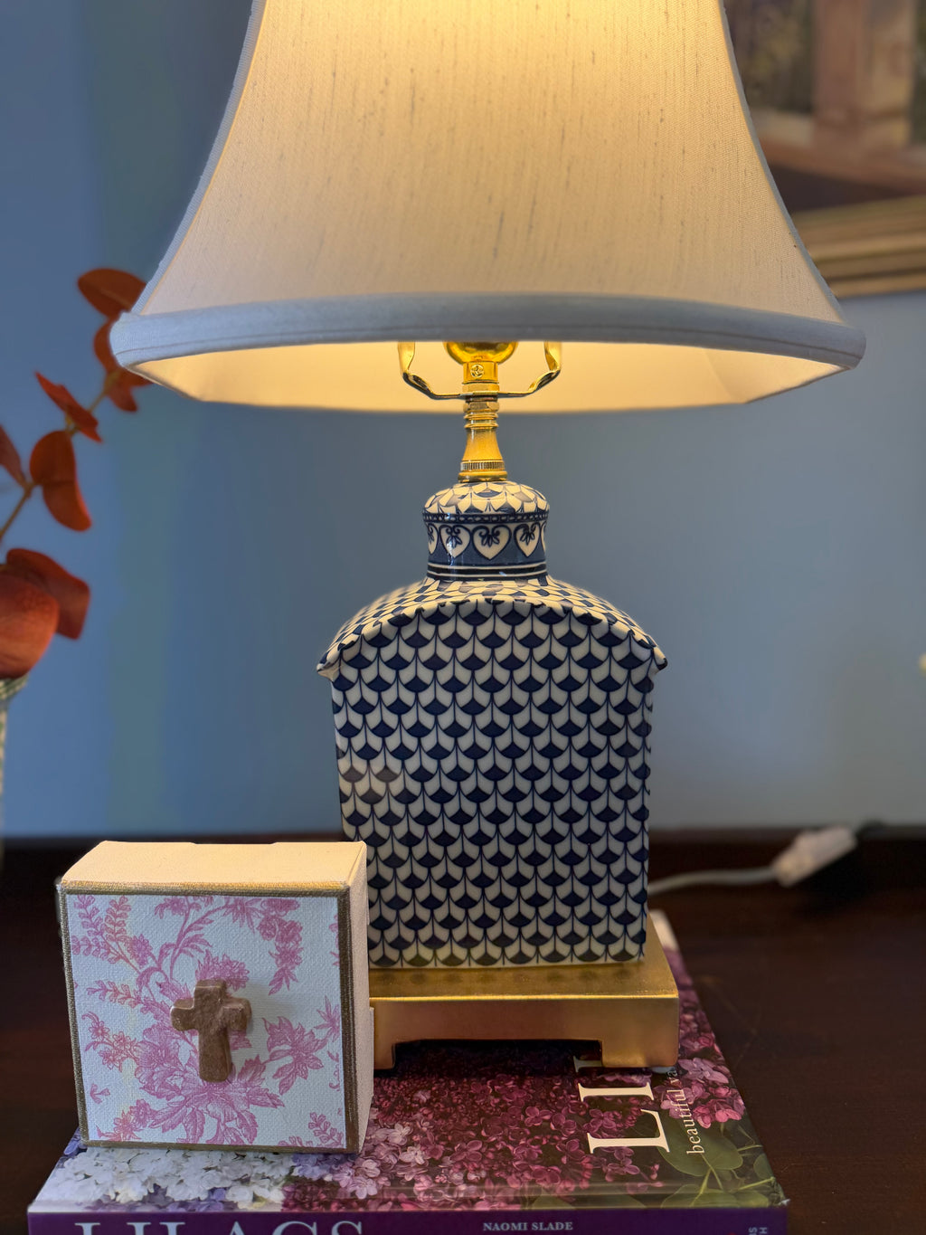 Blue and White Lamp