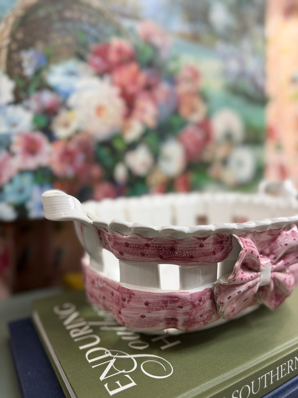 Large Pink Bow “Made In Portugal” Basket