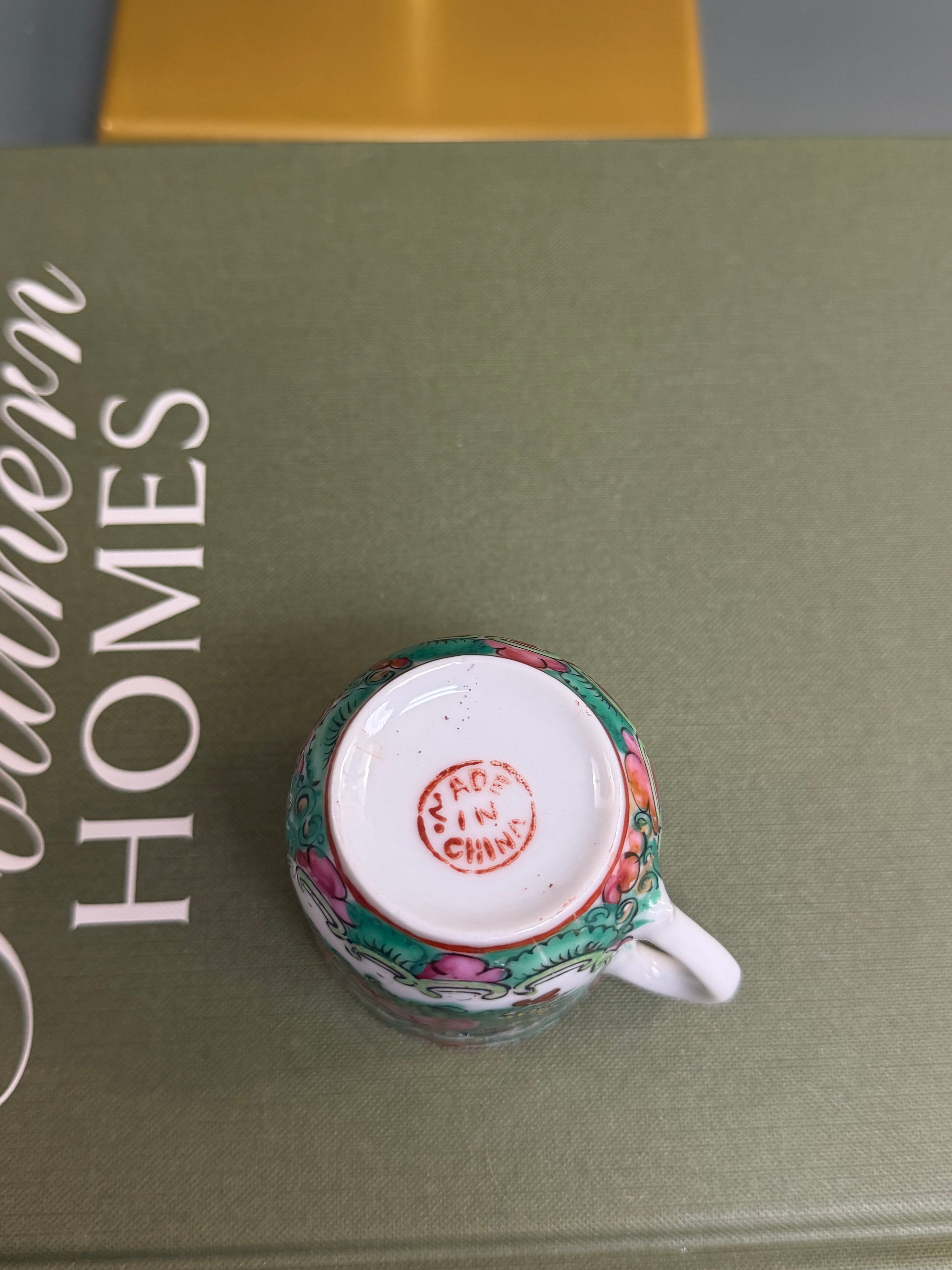 Vintage 2” Rose Medallion Cup
