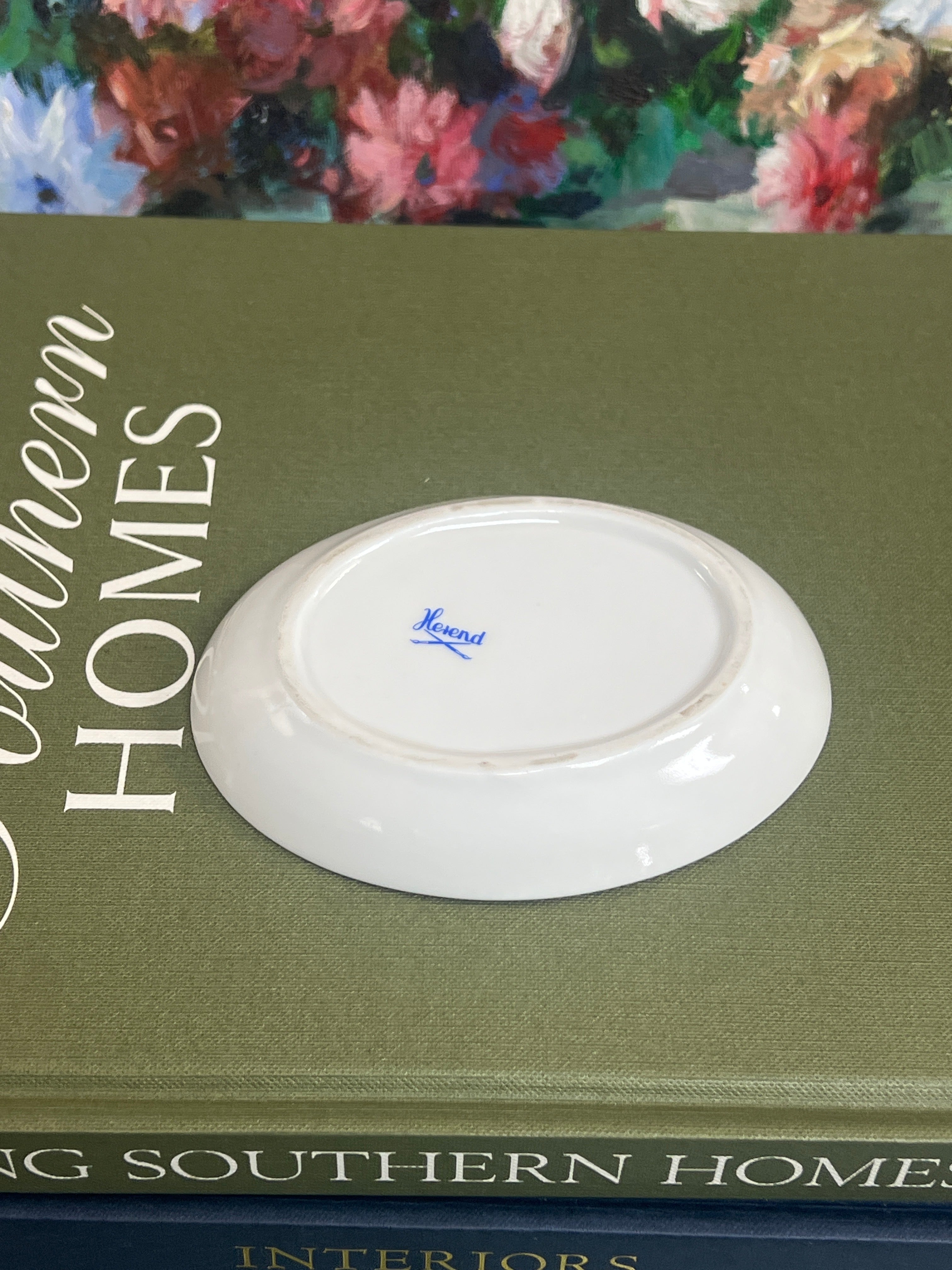 Purple Floral Herend Tray