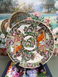Vintage 12” Rose Medallion Plate