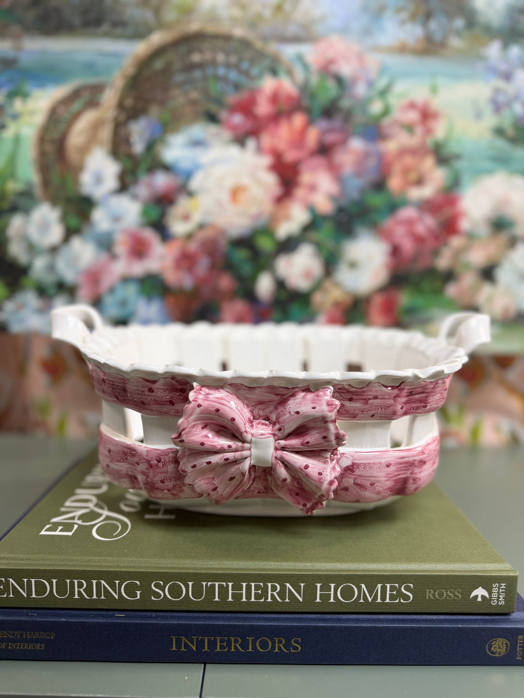 Large Pink Bow “Made In Portugal” Basket