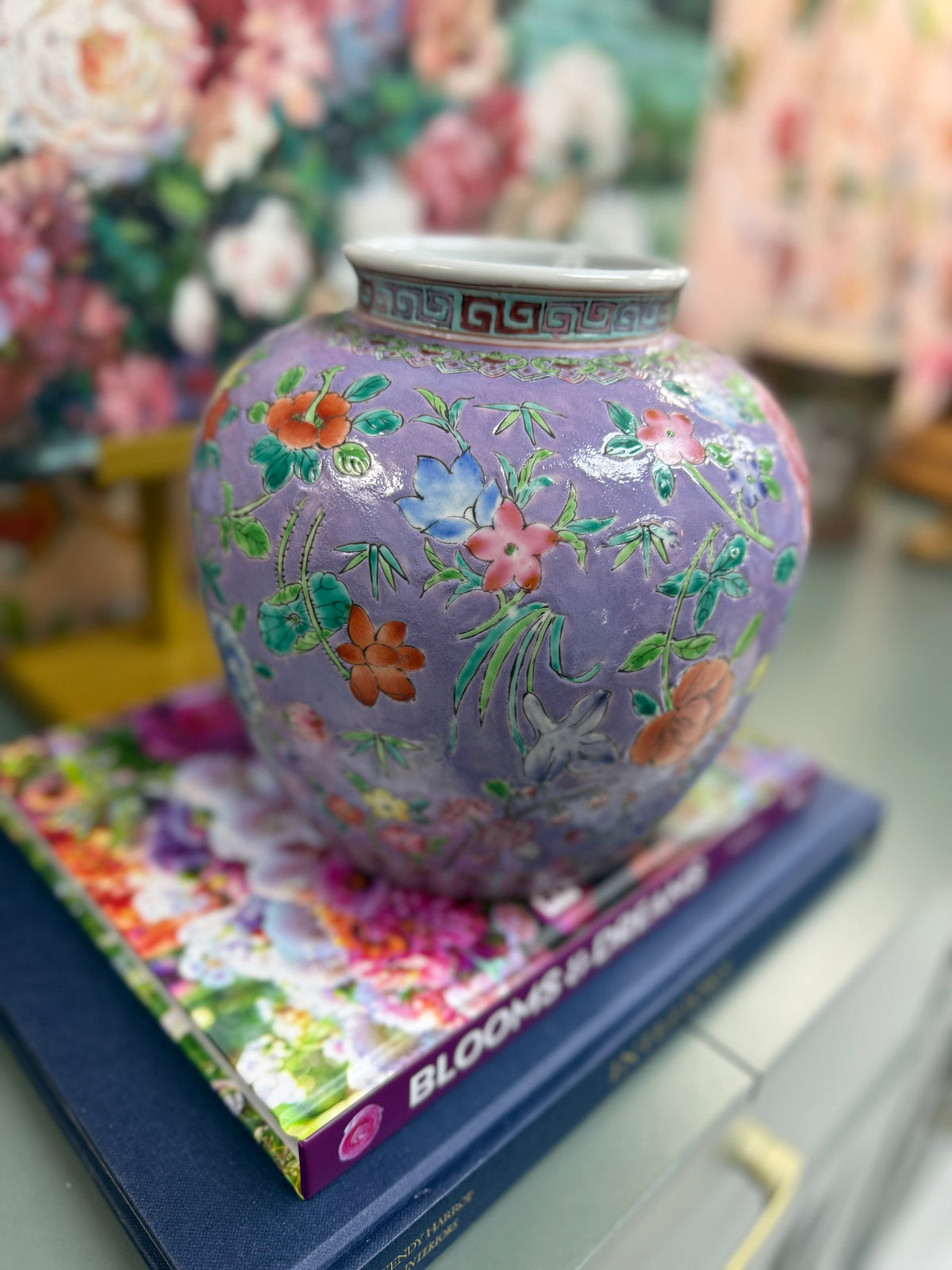 Purple Floral Vase