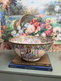 Large Vintage Rose Medallion Bowl