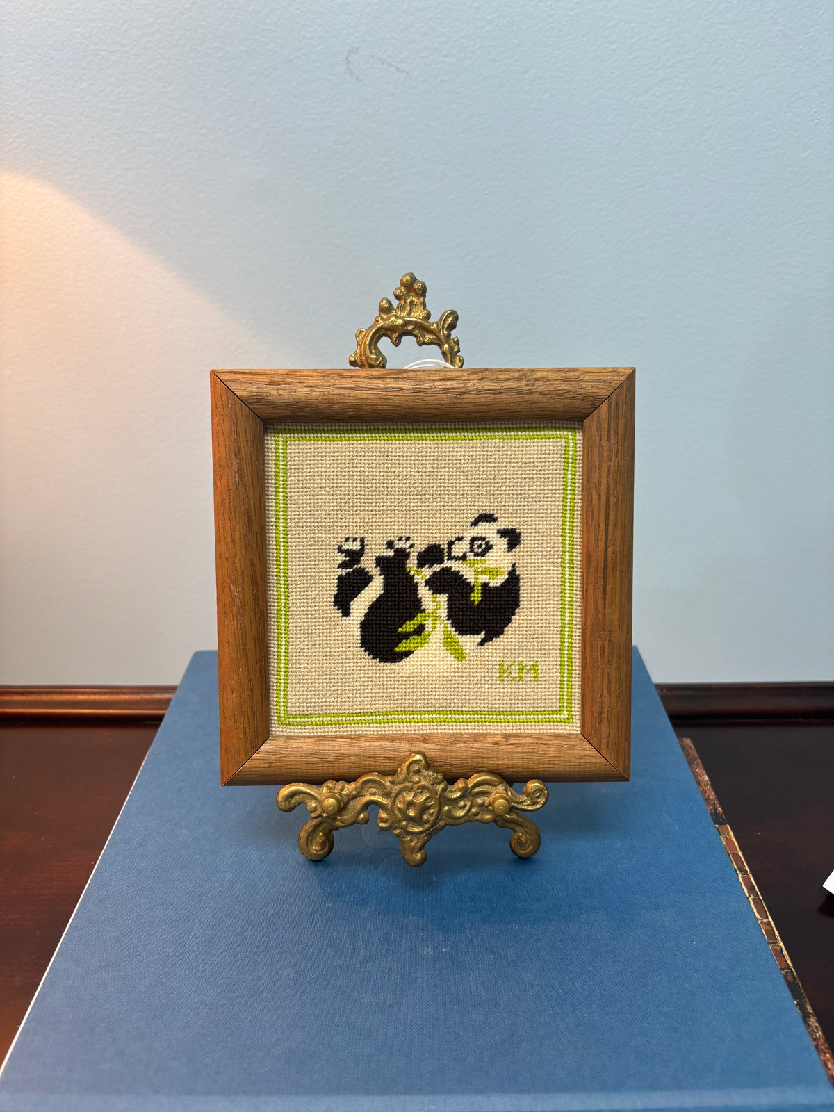 Panda Framed Needlepoint
