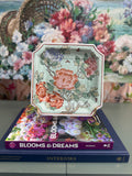 Teal Floral Plate