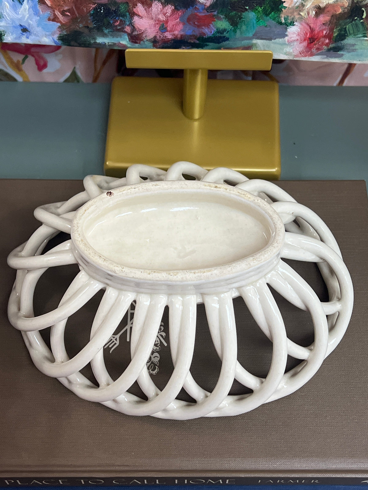 Cream Lattice Bowl