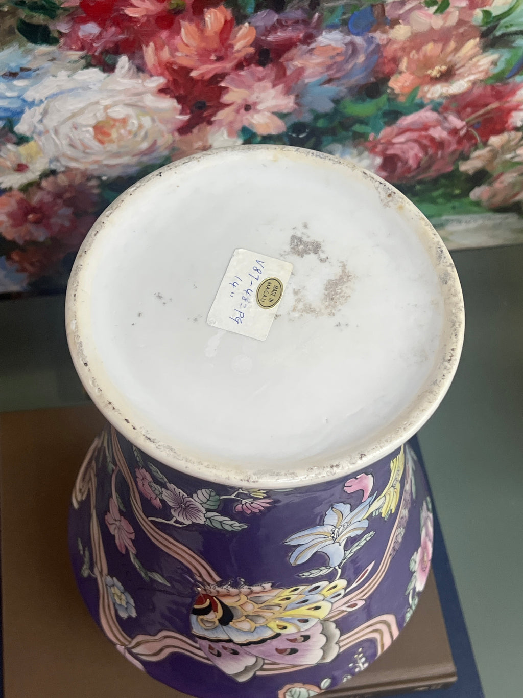 Purple Butterfly Vase