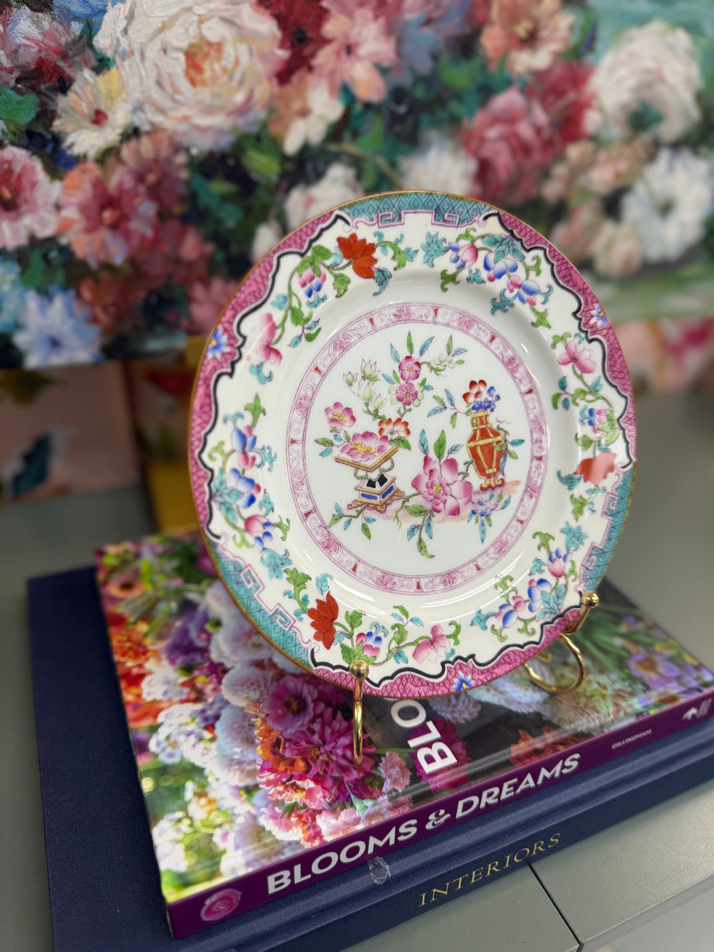 Antique Pink Minton Poonah Pink Pattern