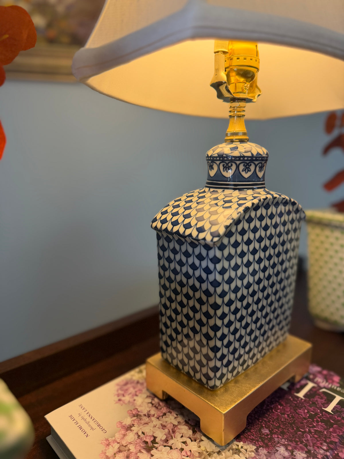 Blue and White Lamp