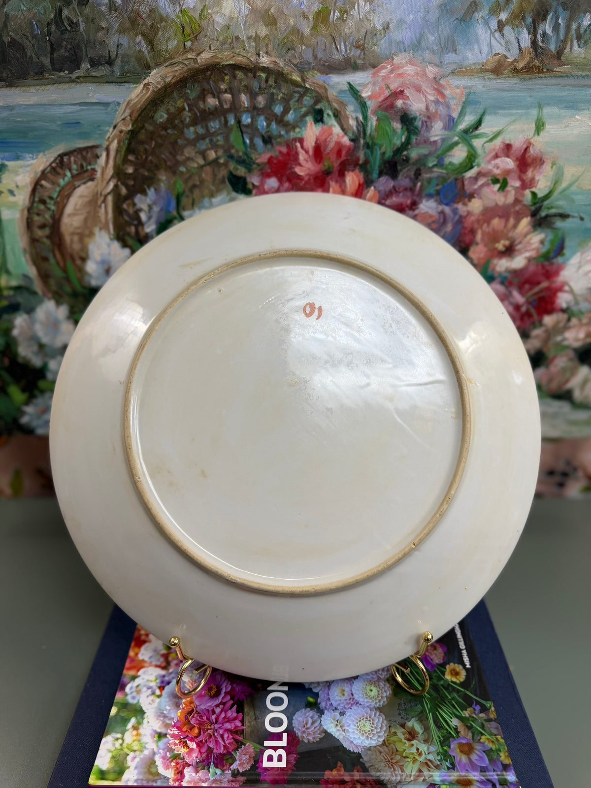 Vintage 14” Rose Medallion Charger