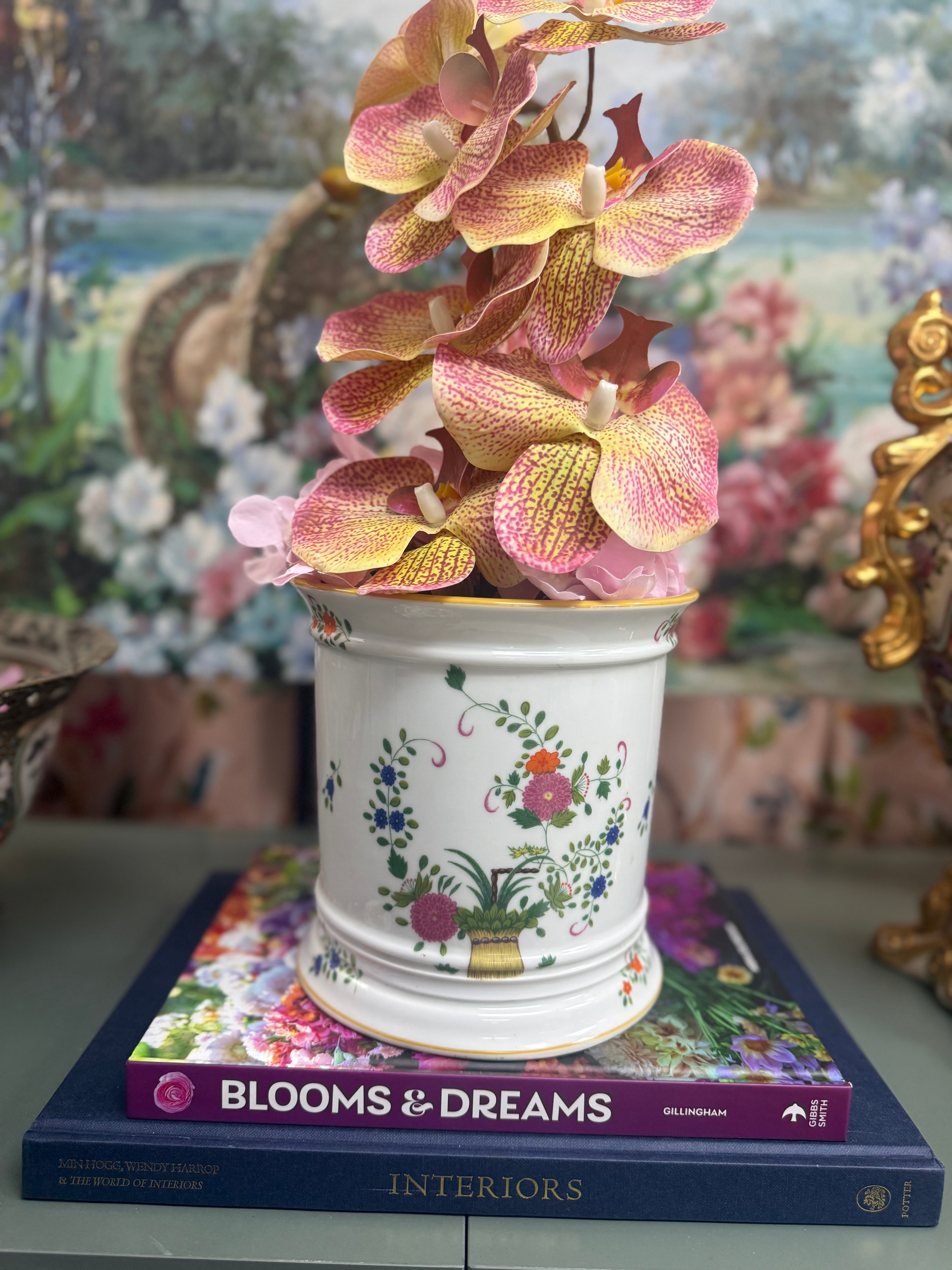 Limoges France Floral Cachepot