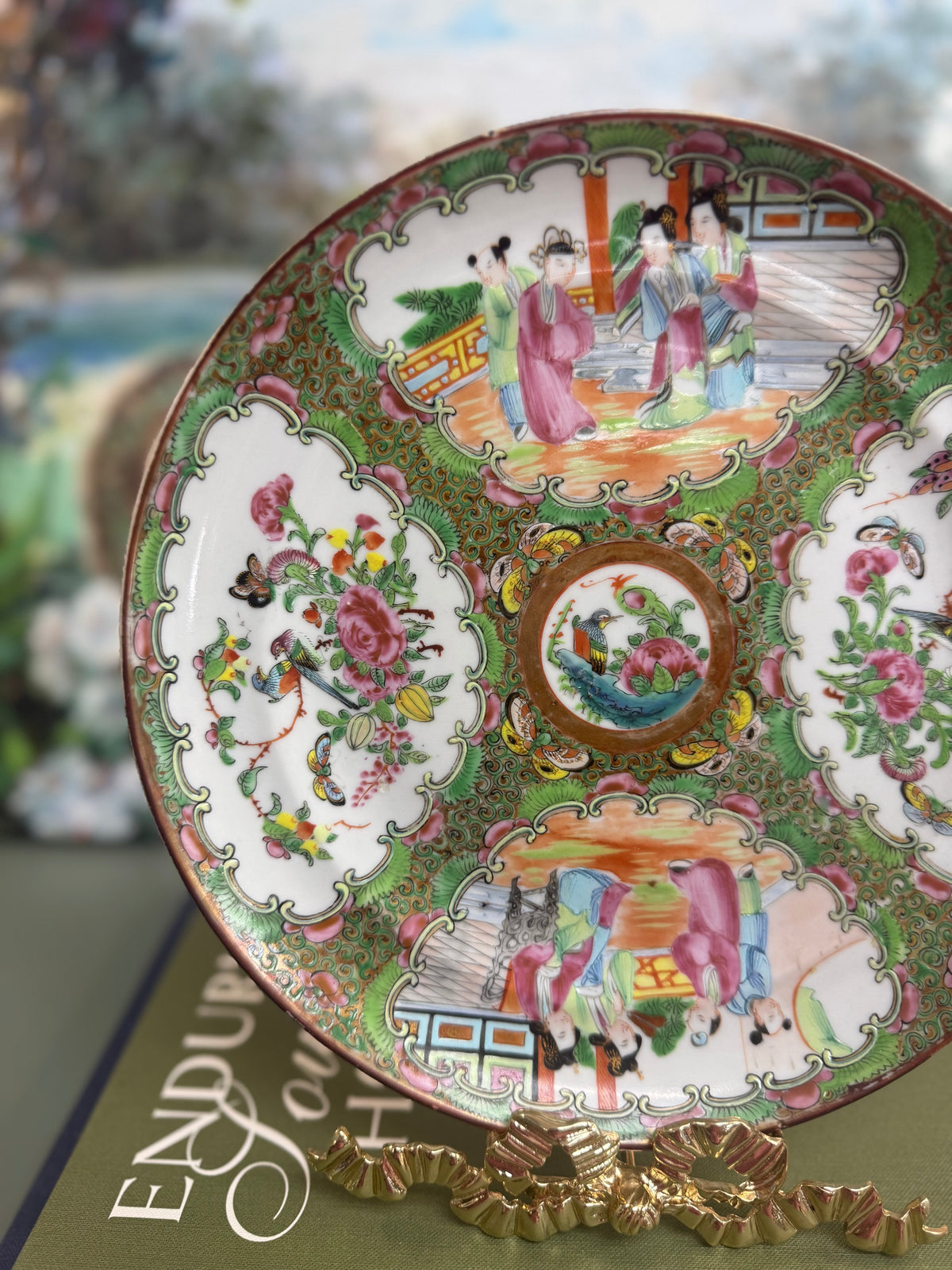 Antique Rose Medallion Dinner Plate
