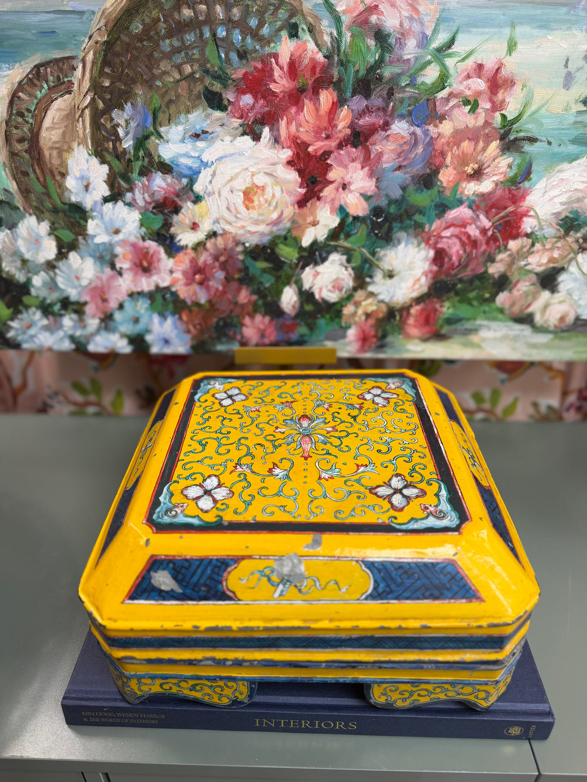 Antique Rose Medallion Sweet Meat Box