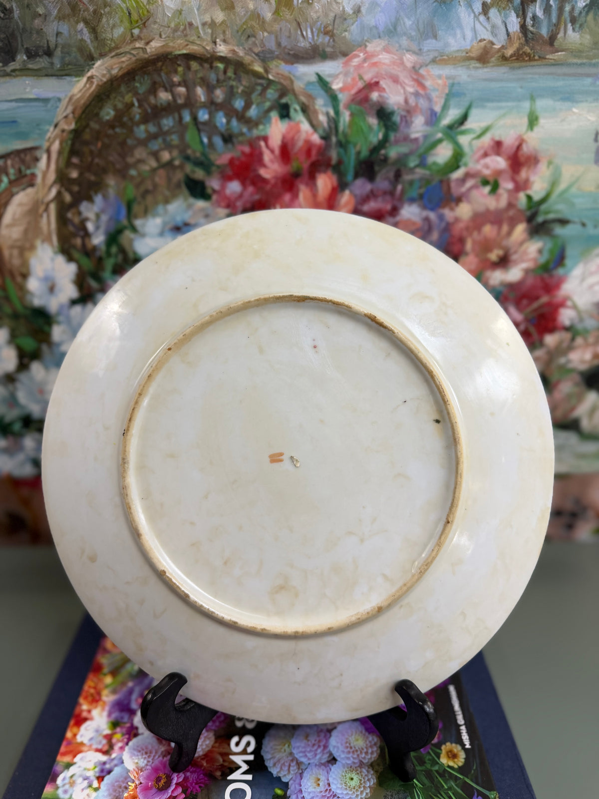 Vintage 12” Rose Medallion Plate