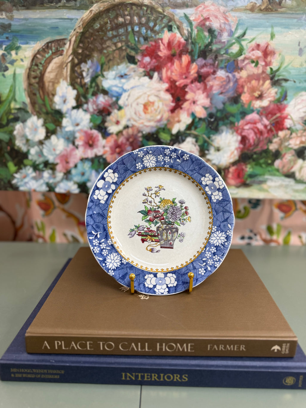 Copeland Spode Blue Floral Salad Plate