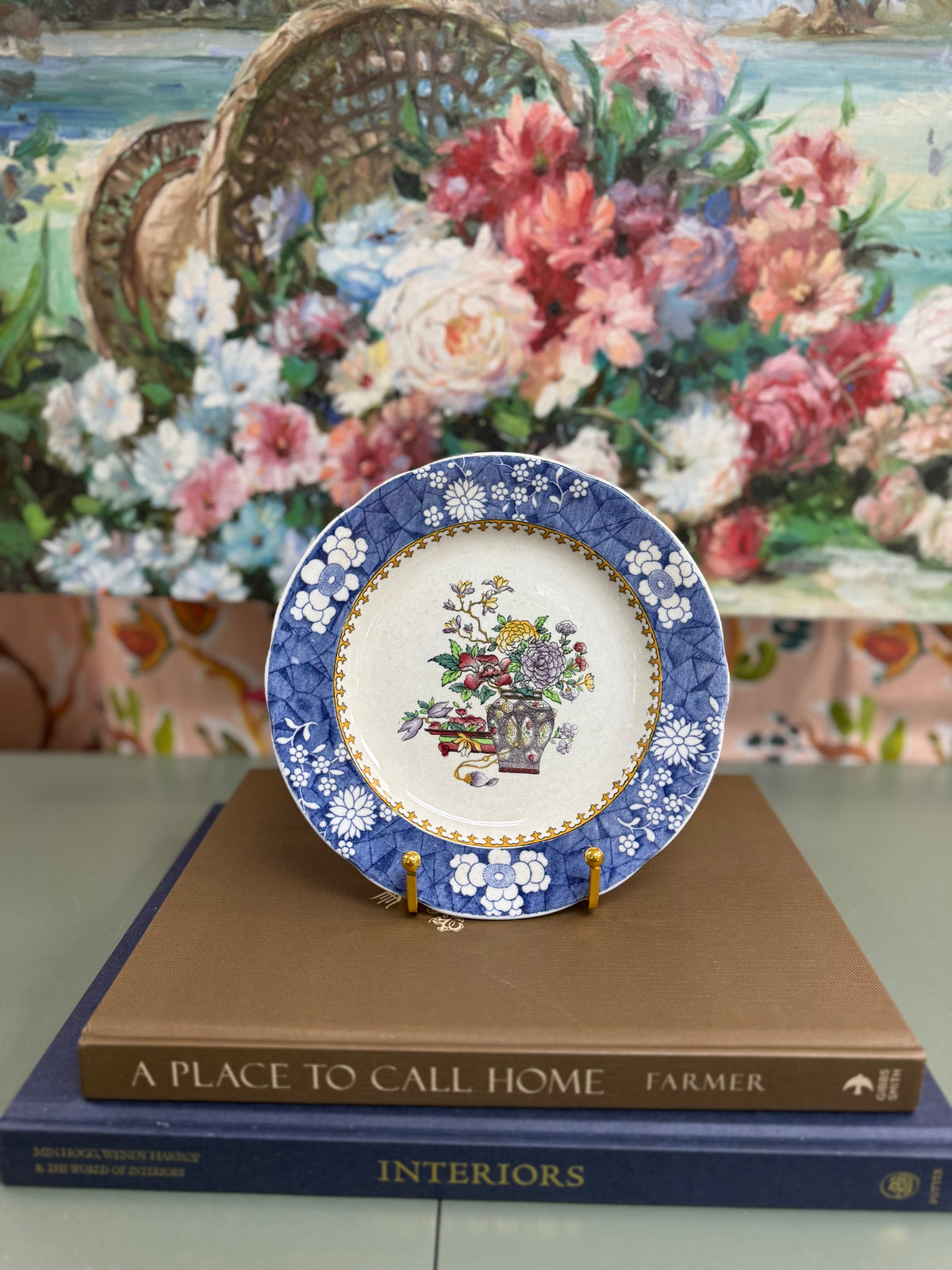 Copeland Spode Blue Floral Salad Plate
