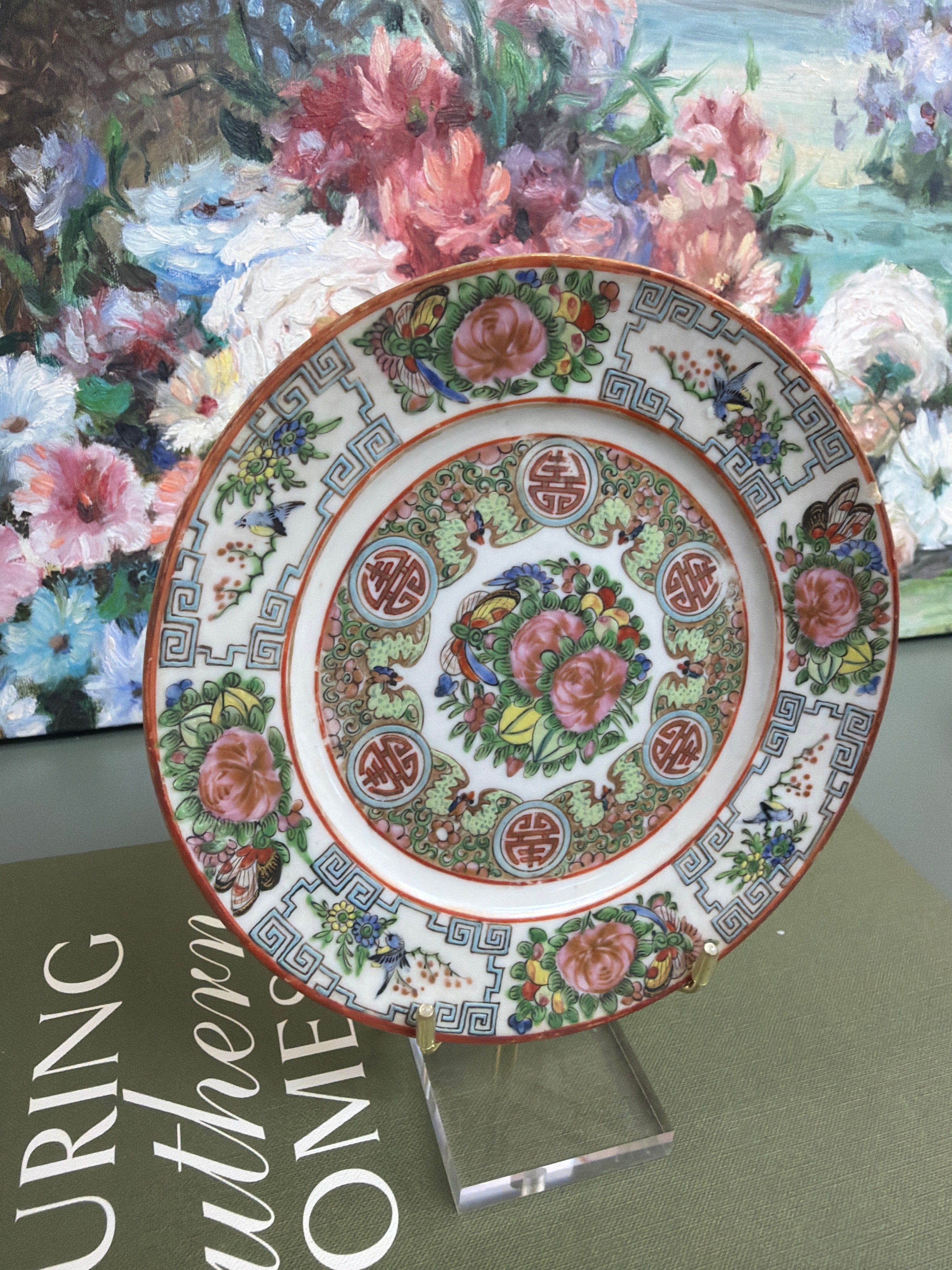 6 inch Antique Rose Canton Plate