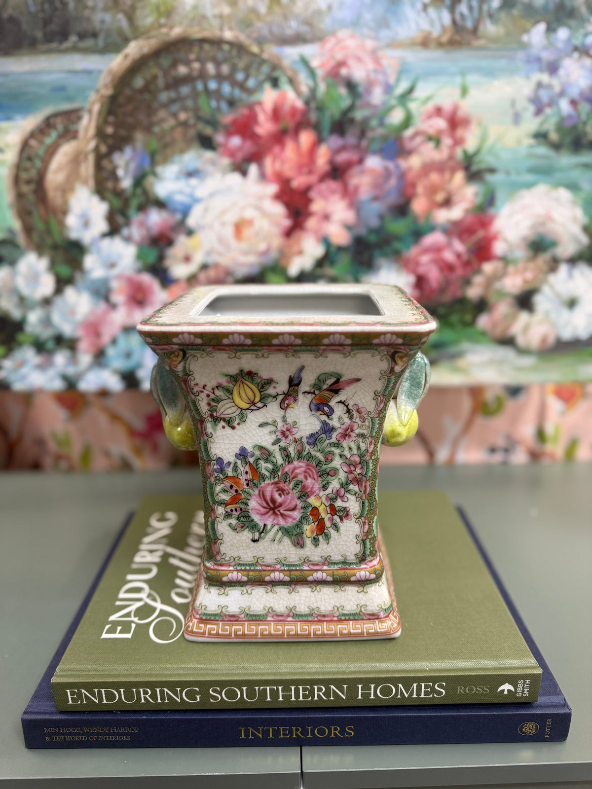 New Rose Canton Cachepot
