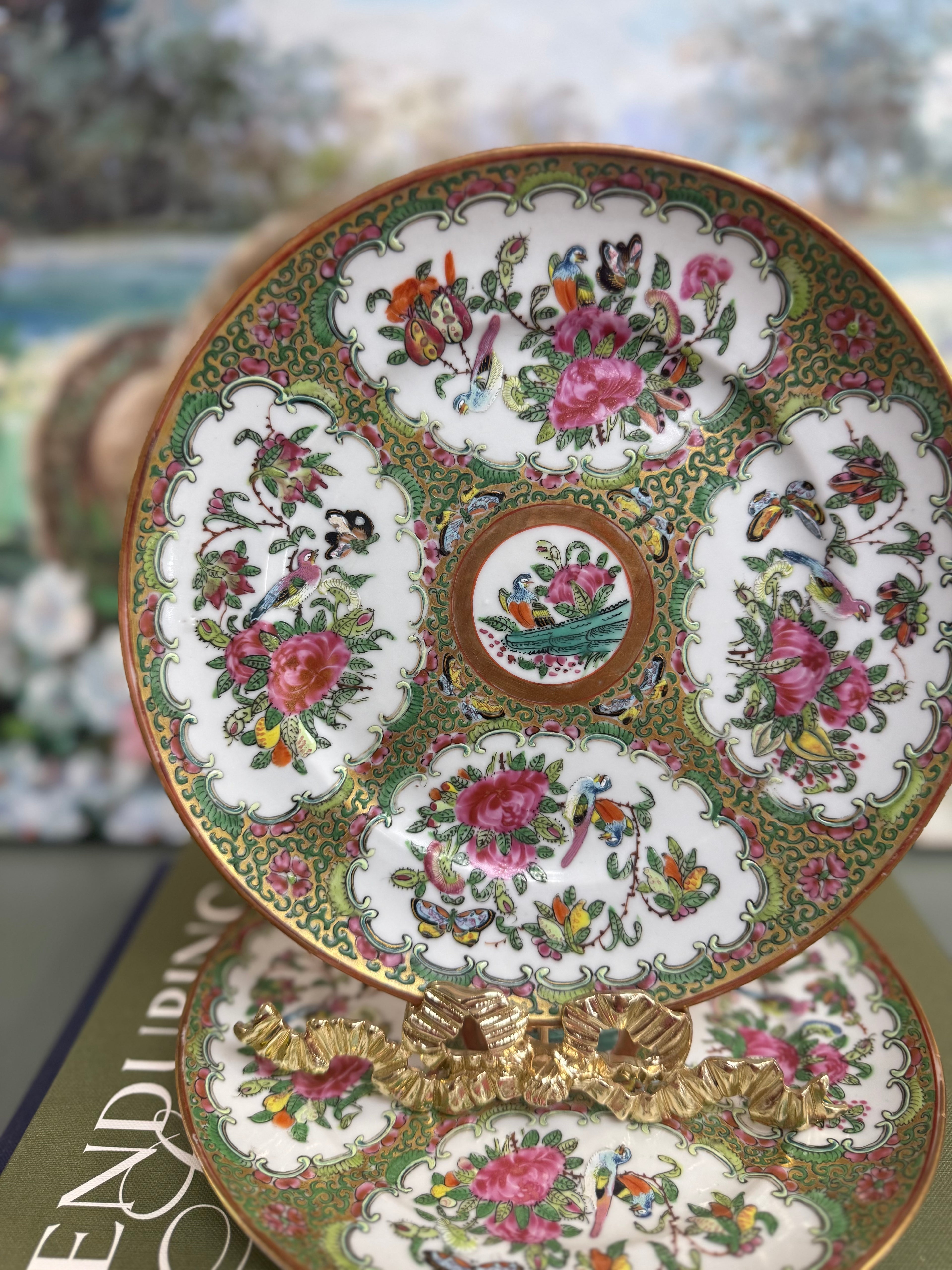 Antique Rose Canton Plate
