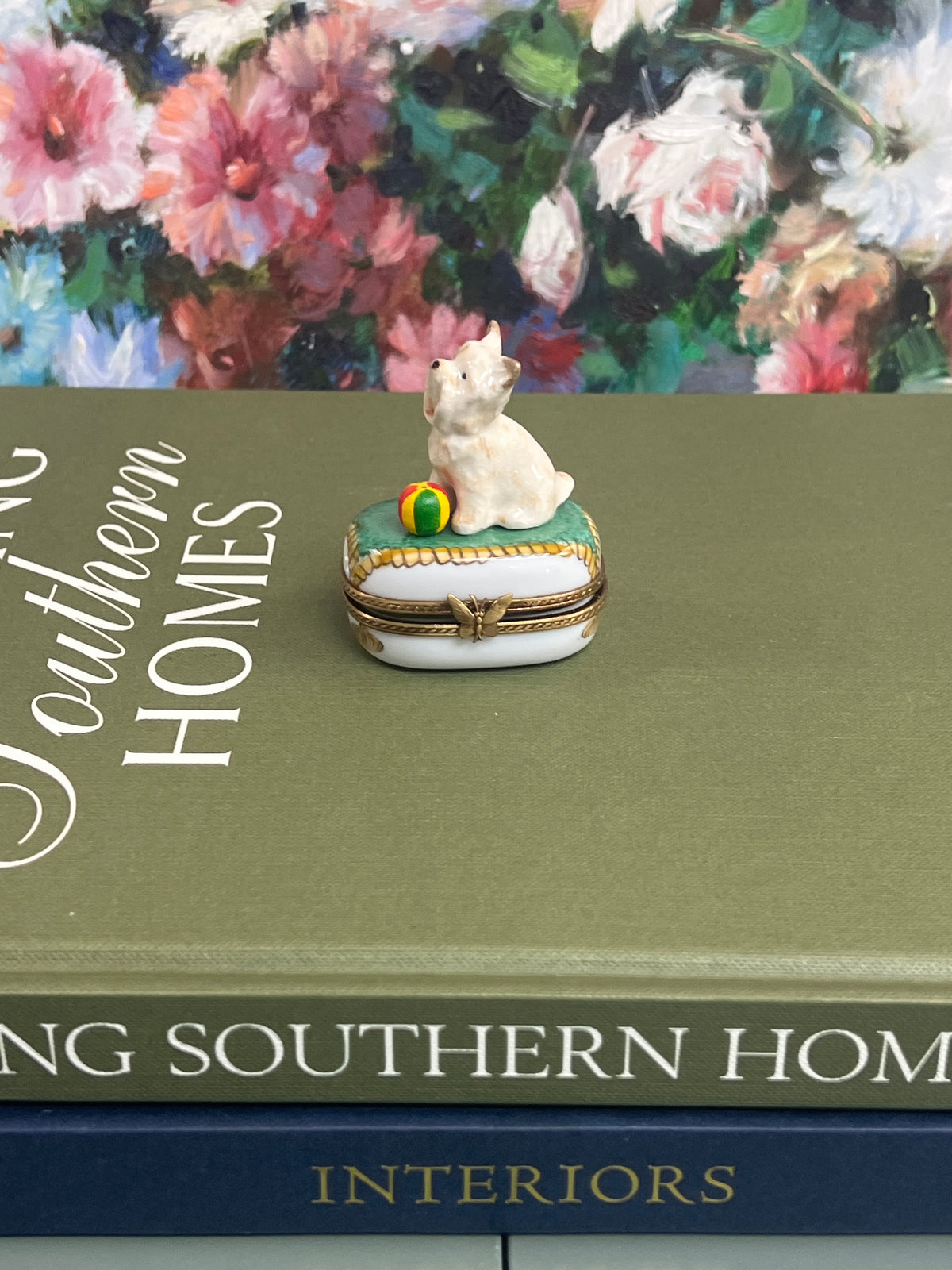 White Westie Limoges box