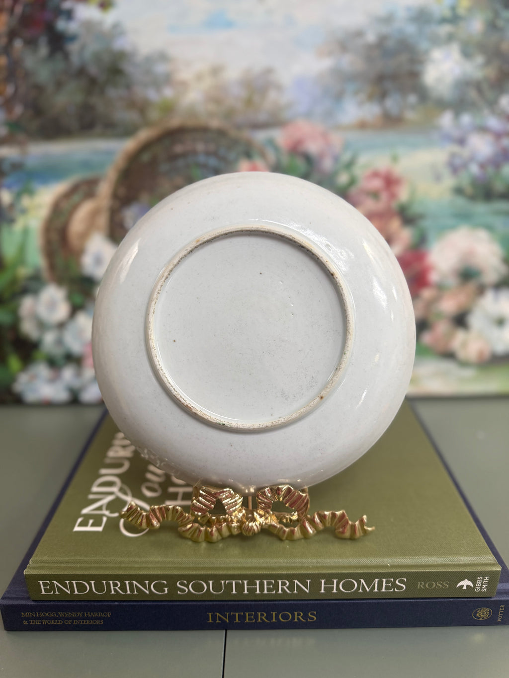 Antique Rose Medallion Shallow Bowl