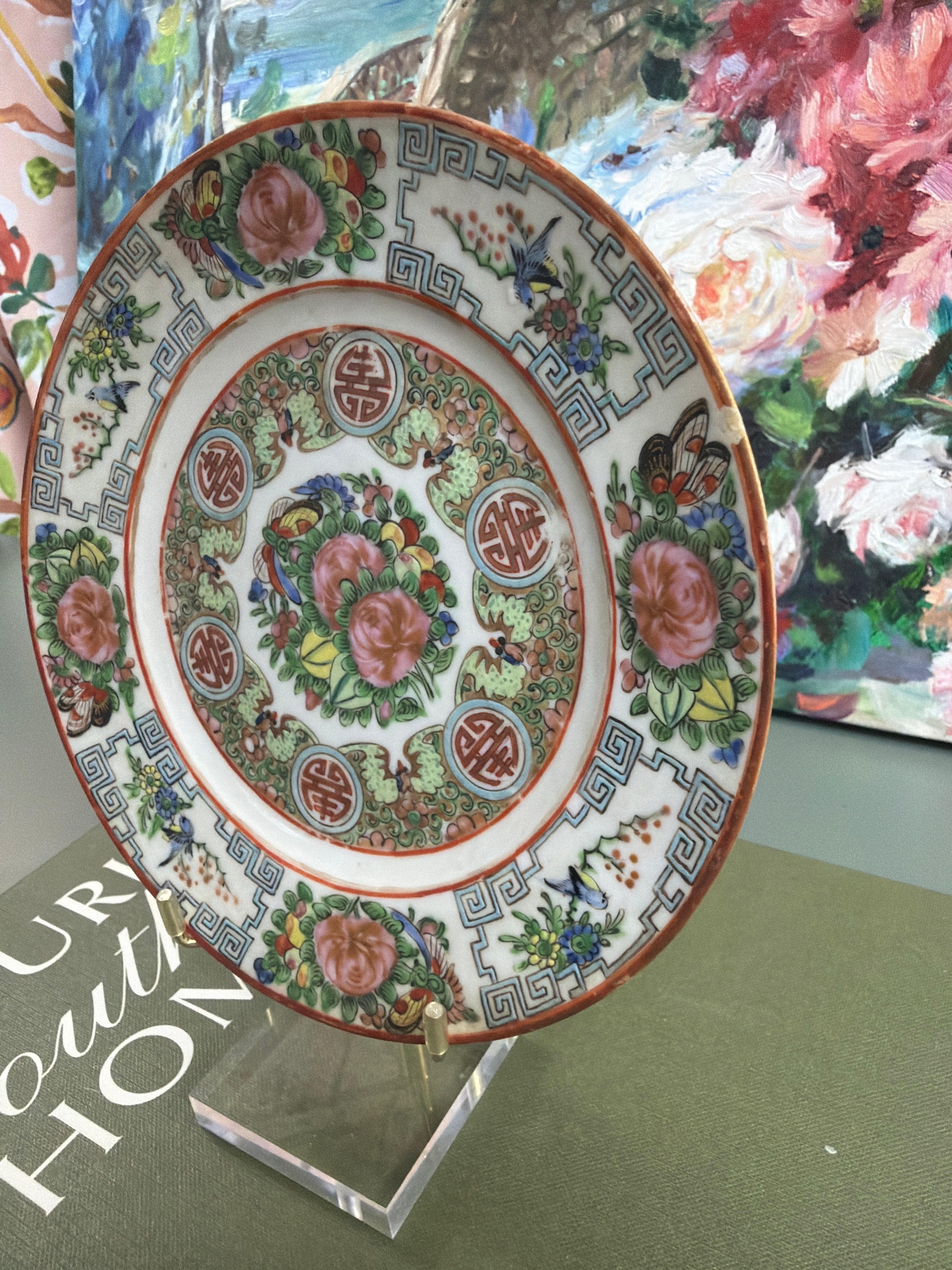 6 inch Antique Rose Canton Plate