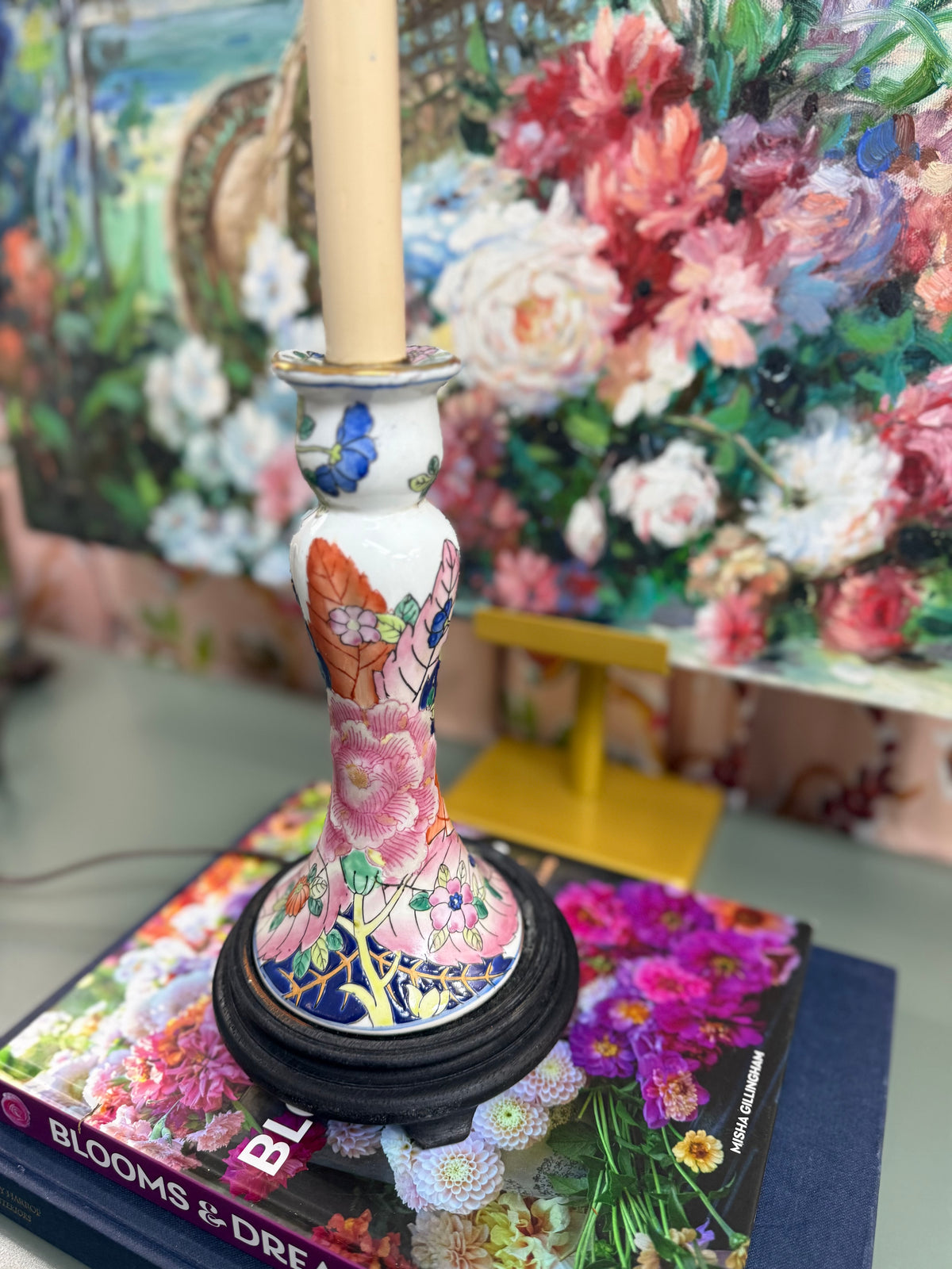 Tobacco Leaf Candlestick Lamp