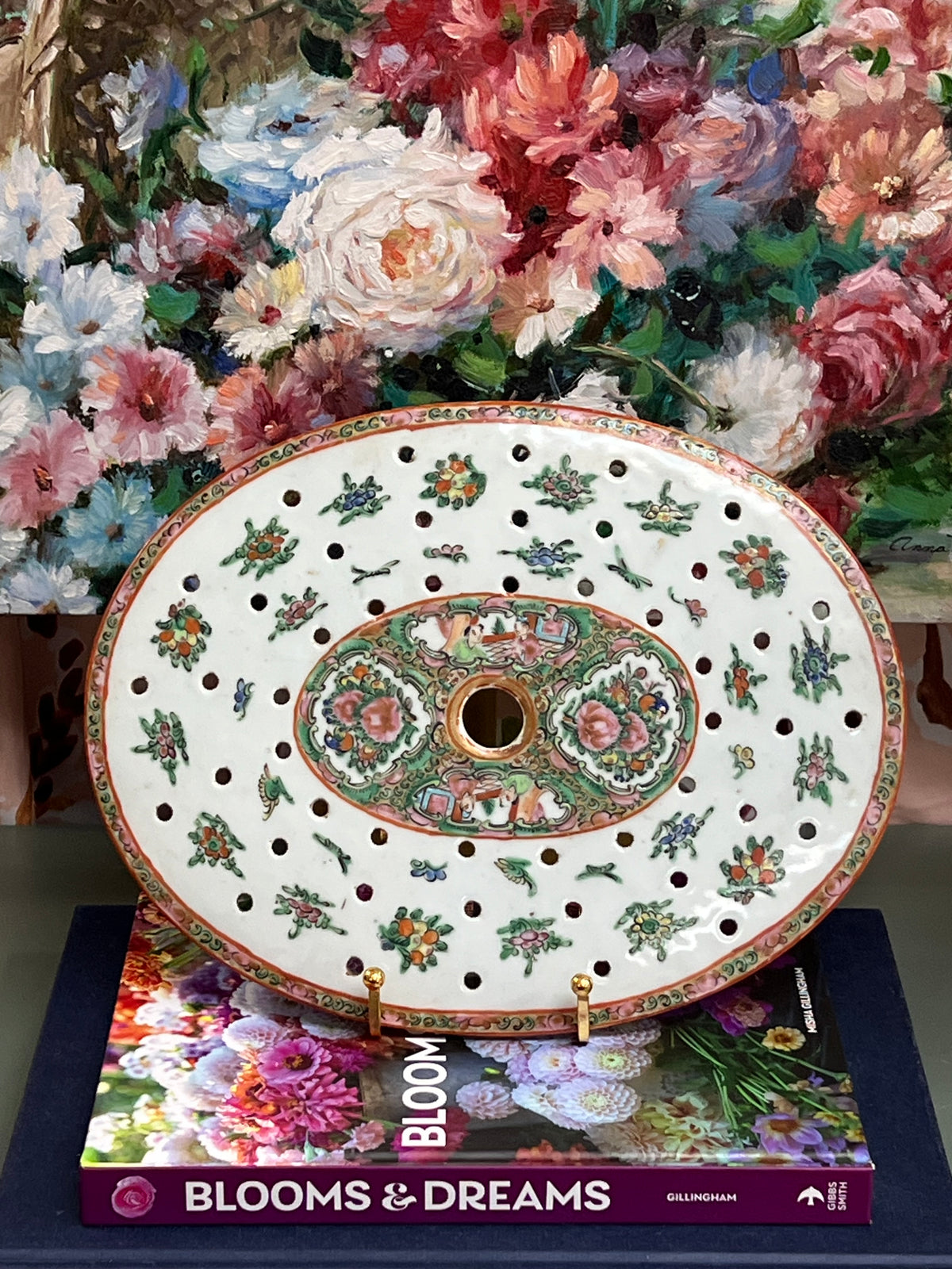 Antique Rose Medallion Steam Plate