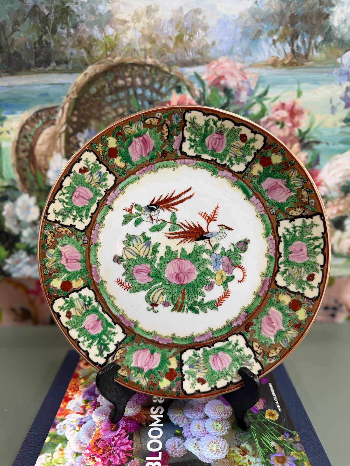 Vintage 12” Rose Canton Plate