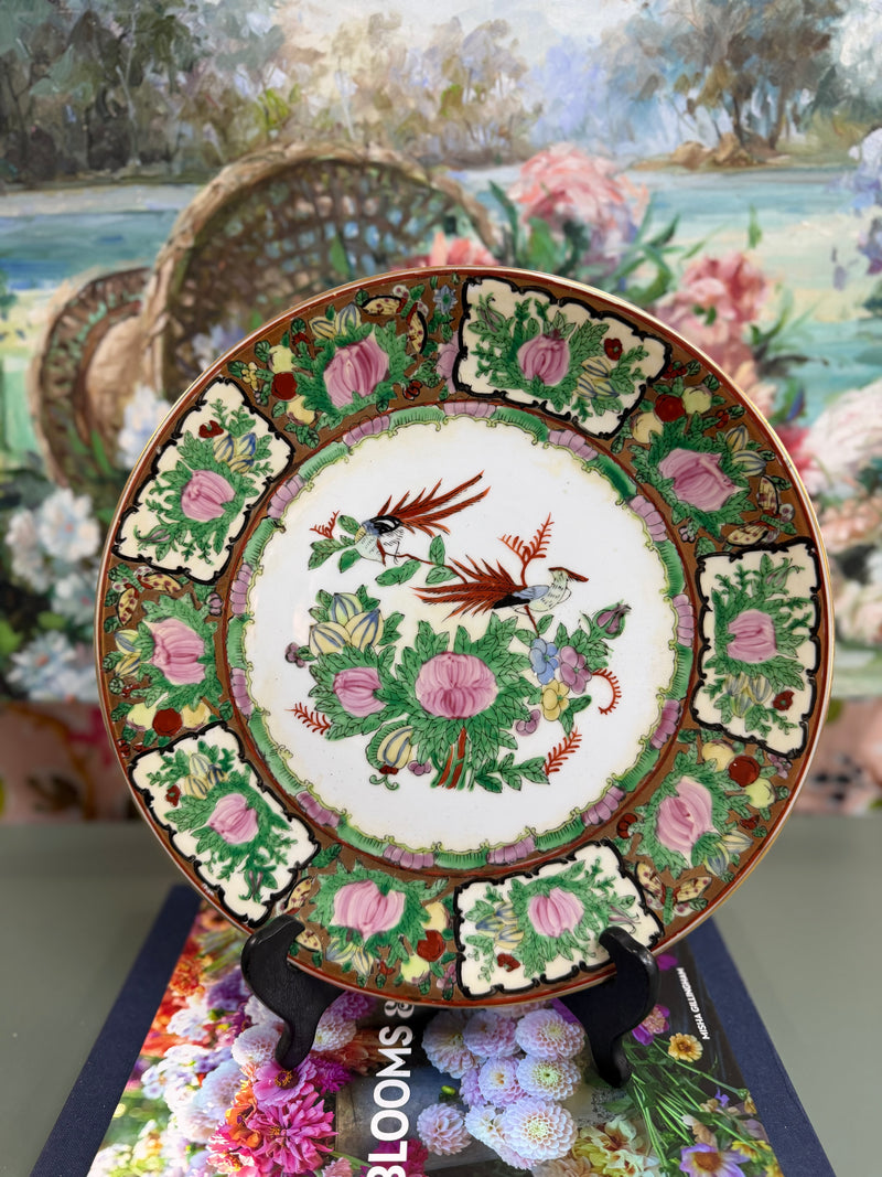Vintage 12” Rose Canton Plate